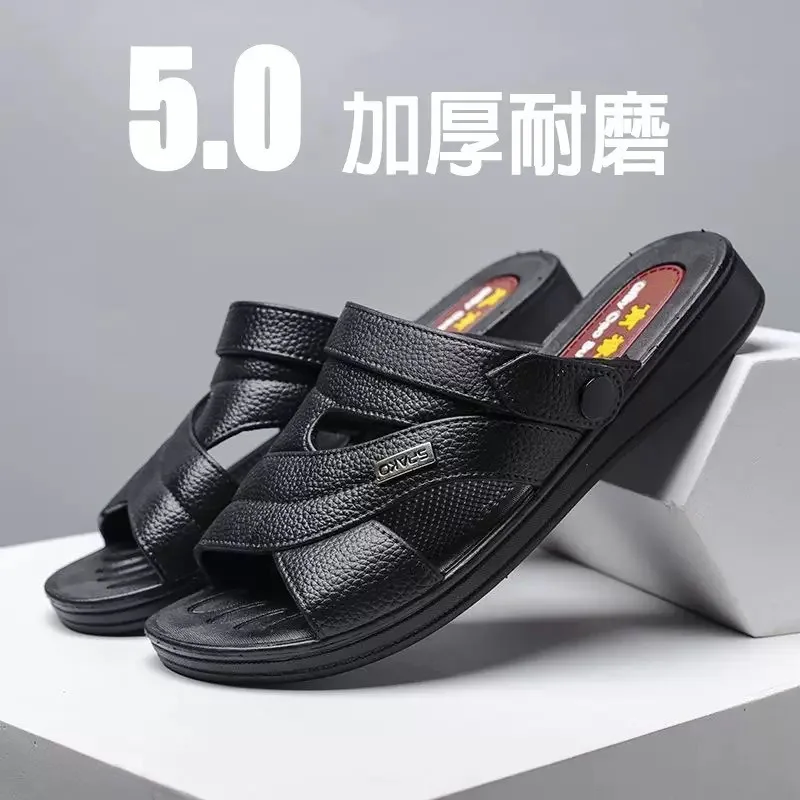 Direct sales black casual open-toed adult waterproof and non-slip driving Vietnamese sandals are hot-selling