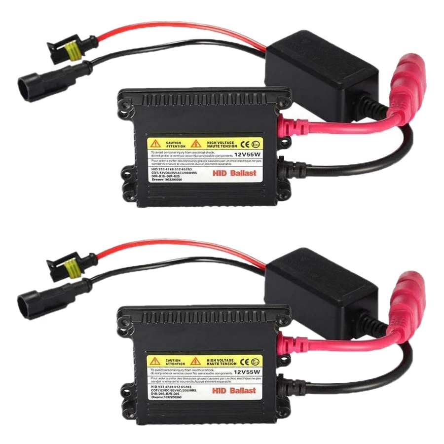 

2Pcs 35W Slim HID Ballast for H1 H3 H4 H7 H10 H11 H13 9004 9005 9006 9007 880 5202 HB3 HB4