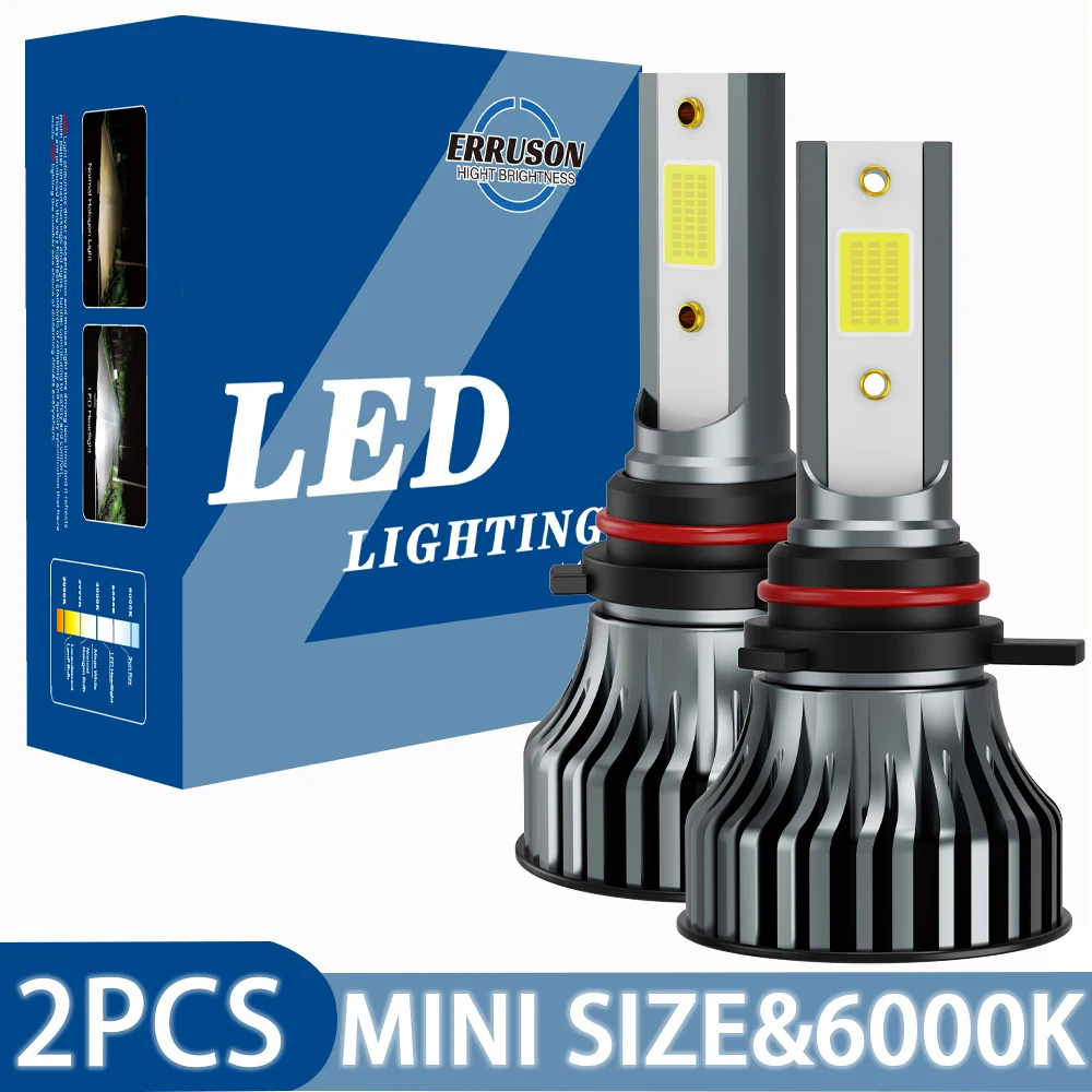 

Автомобильные светодиодные фары/противотуманные фары/ходовые огни Erruson, 6000K, ультраяркие COB, срок службы до 50 000 часов, подключи и работай