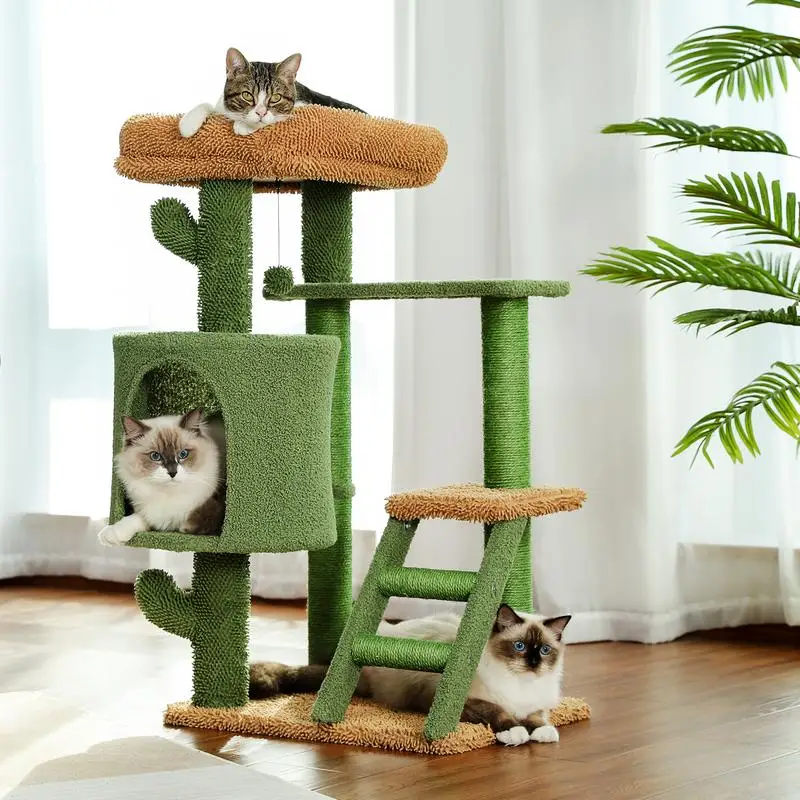 

Desert Cactus Cat Tree Ladder Multi Levels Condo