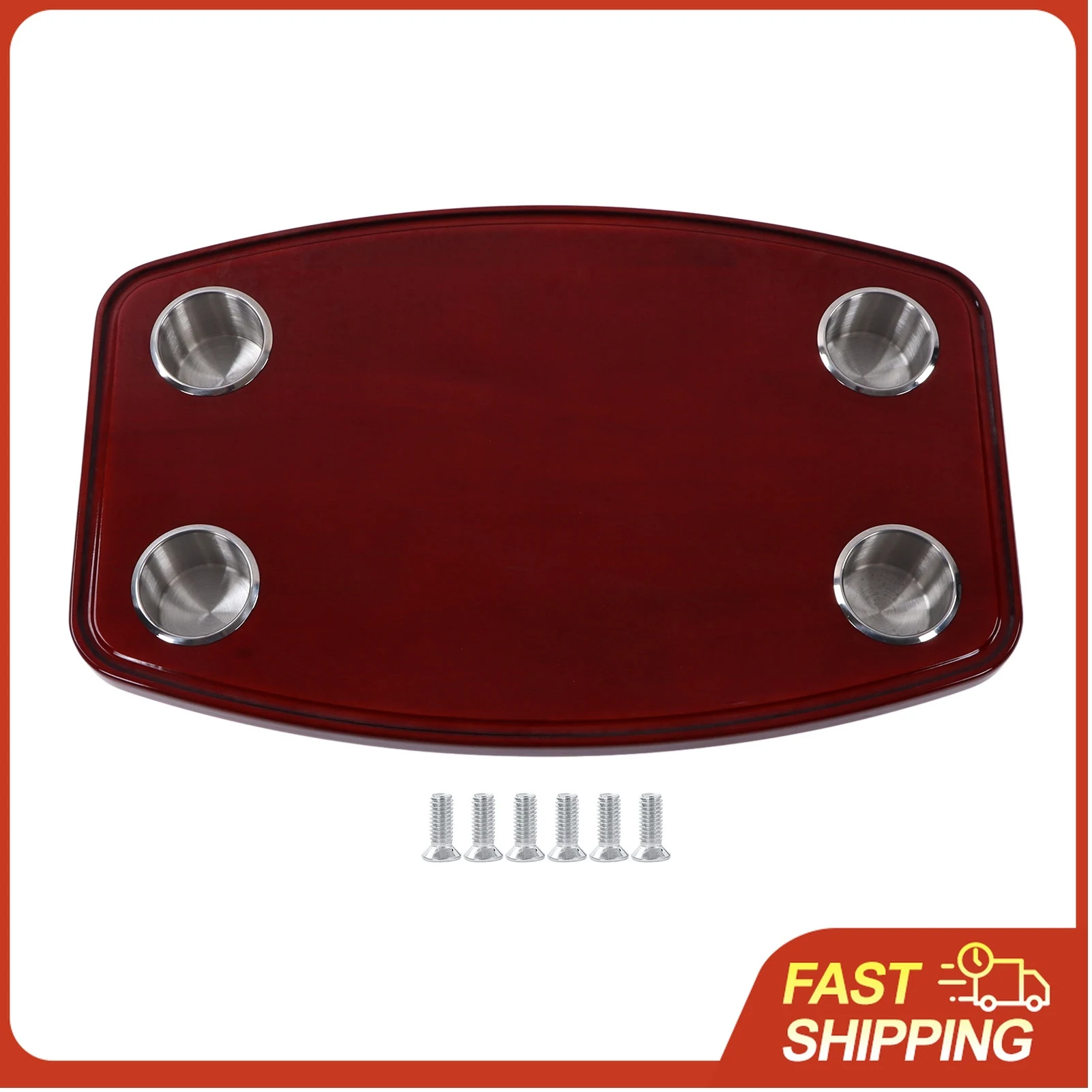 

Столешница для автодома из лакированного дуба Piano, 600x380 мм, с 4 подстаканниками из нержавеющей стали, для яхт, караванов, кемперов, столовых и офисов