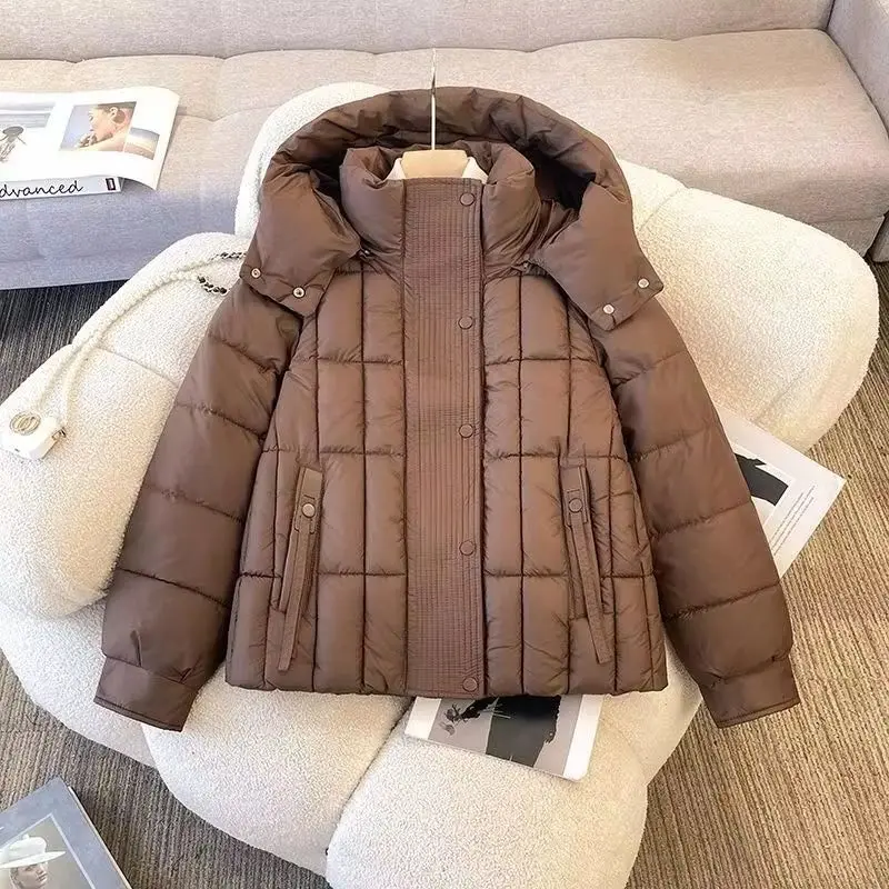 

Winter Loose Thicke Warm Down Cotton Jacket Women Casual Hooded All-Match Female Parker Jackets Outerwear Overcoat Ladies