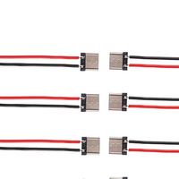10Pcs Micro USB Type-C 2Pin Horizontal 2P Simple Soldered Male Plug-in Board Quick Charging Connector