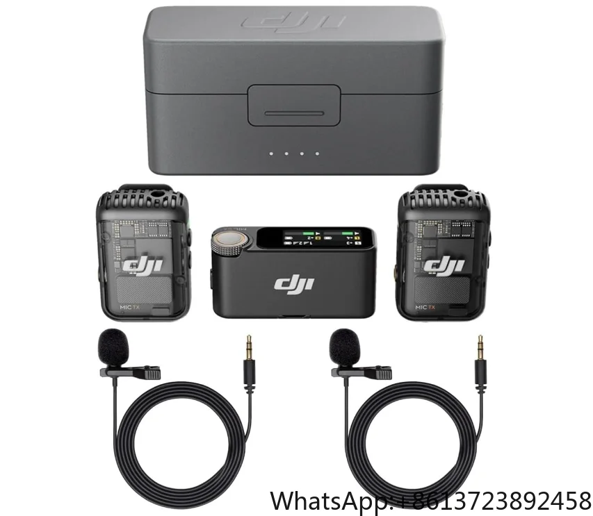 

Mic 2 Portable Lavalier Microphone System Noise Cancelling Audio Sound Equipment for Studio Conference Stage Lapel