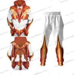 Popular Cosplay Anime Saint Seiya 3D Print hoodie pants 2pcs sets Street Harajuku Tracksuit Men Sports Kids Hoodie 2pcs suits