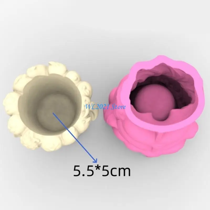 

G5GC Handcrafted Head Silicone Mold For Resin Planters Home Decoration DIY