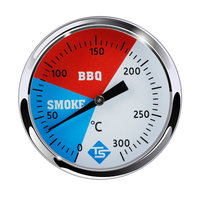 TS 300 Celsius 2 Inch Stainless Steel Barbecue BBQ Smoker Grill Thermometer Temperature Gauge