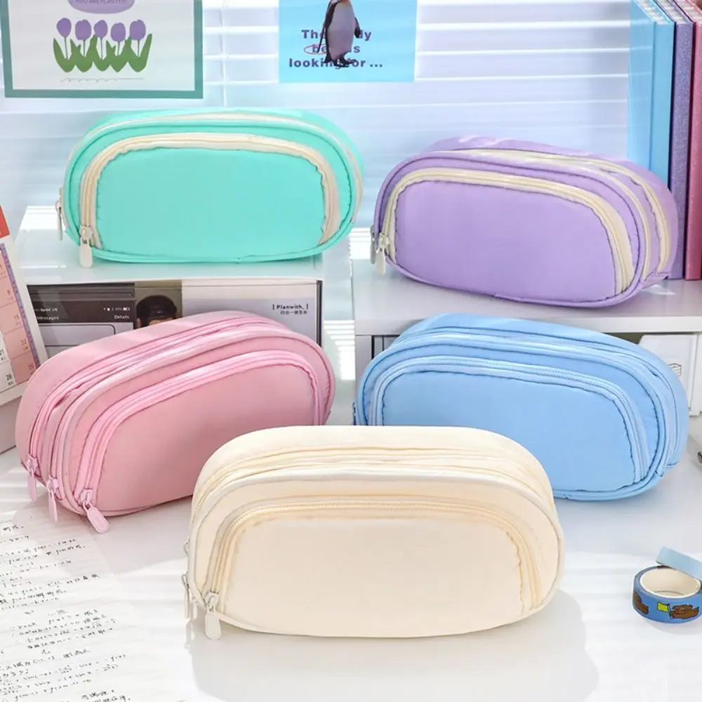 

Creative Pull-out Type Pen Bag Large Capacity Water-proof Pencil Case Classified Stationery Bag Gift