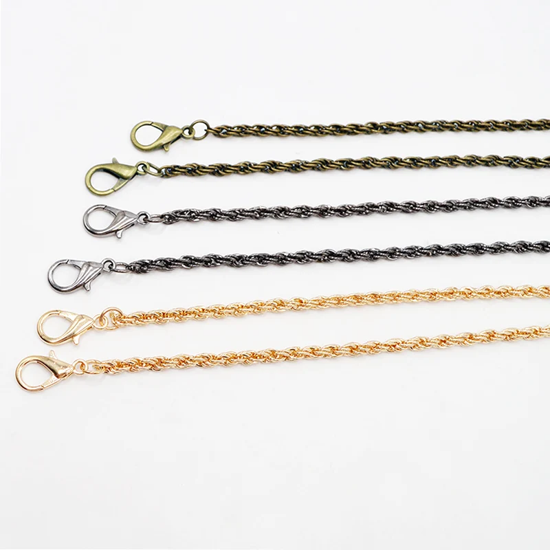 120cm Metal Chain for Bags Accessories Twist  Strap Replace DIY Women Shoulder Purse Parts