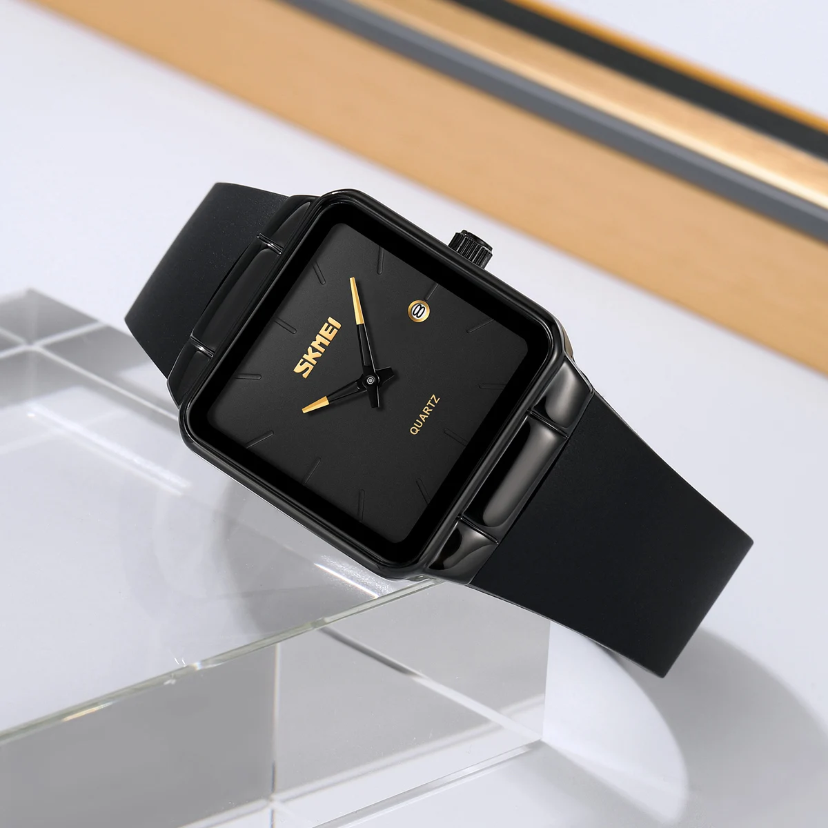 Relojes SKMEI de cuarzo para tiempo al aire libre, relojes de pulsera simples informales para mujer, moda masculina, reloj deportivo Clcok resistente al agua 3Bar para hombres y mujeres