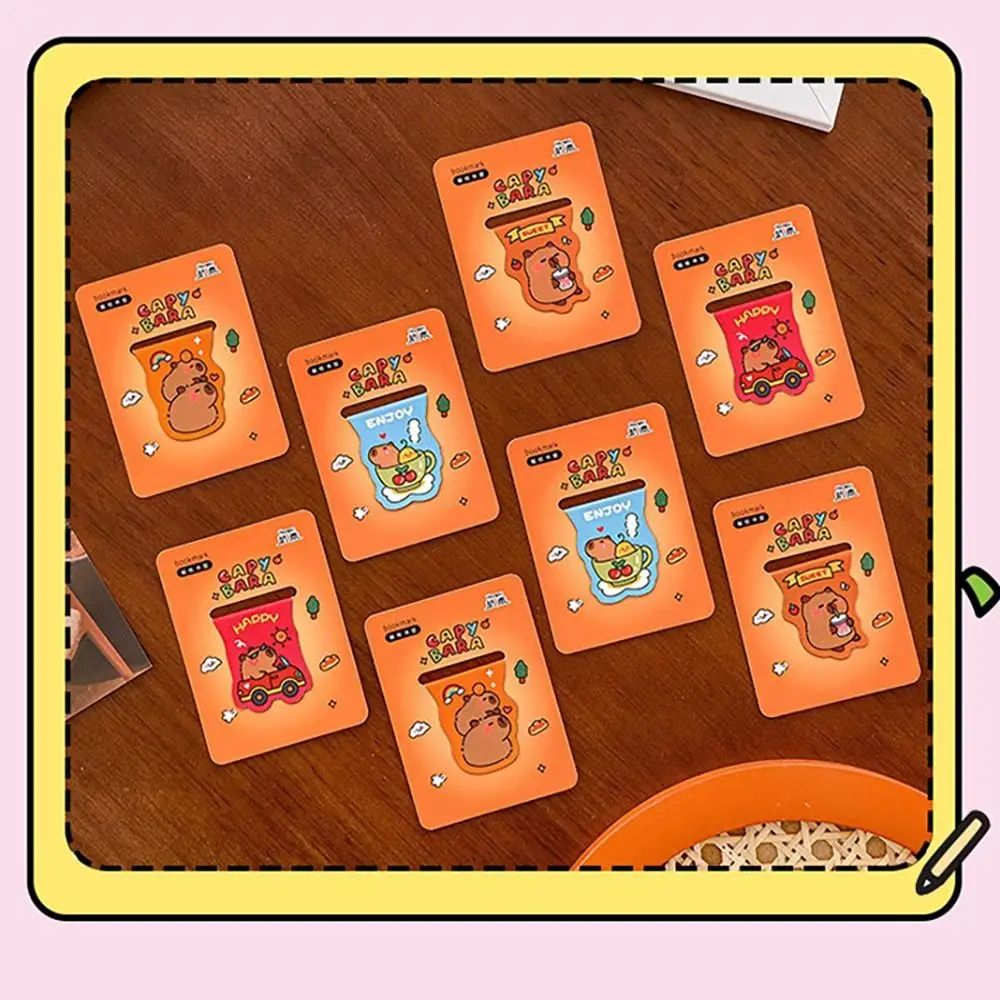 Students Gift Magnetic Capybara Bookmark School Supplies Small Prize Book Clip Cute Stationery Gift