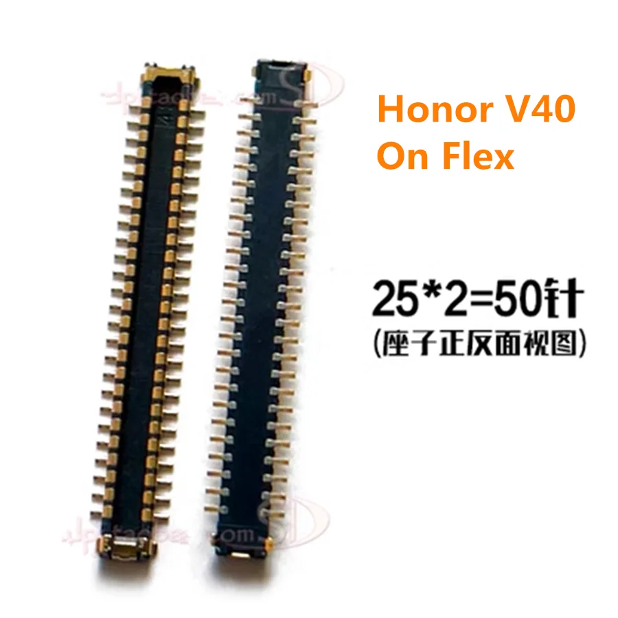 10pcs-100pcs For  Honor  V40 50pin FPC connector on mainboard Flex tail socket motherboard Cable