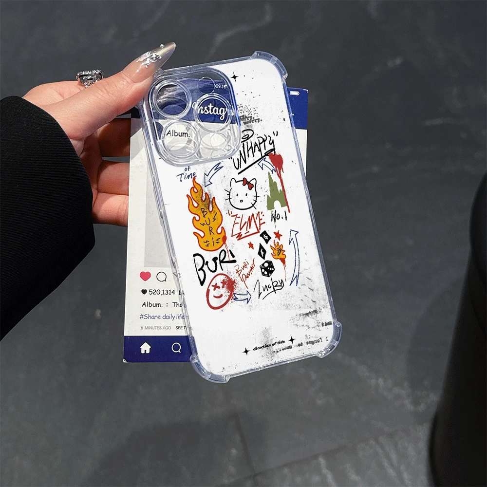 

Чехлы для мобильных телефонов Hello Kitty Cat для IPhone 15 Pro Max IPhone 16/15/14/13/12/11/x/xs Max, женские чехлы для телефонов Hellokitty, милые