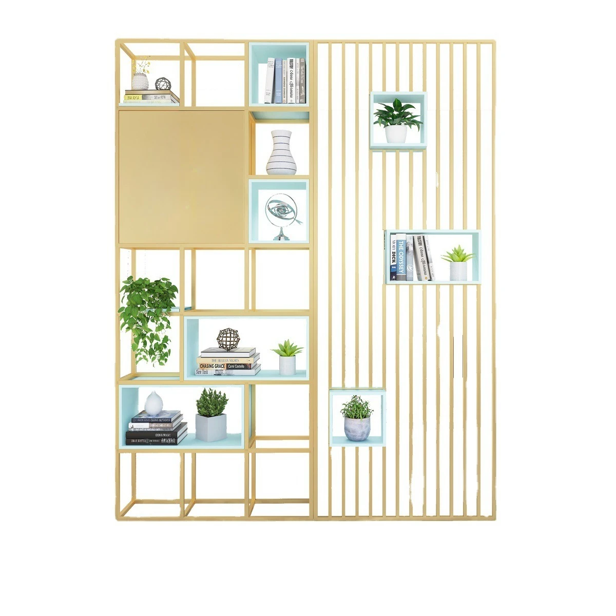 

Office bookshelf hollow grille hair and beauty salon screen partition shelf storage cabinet