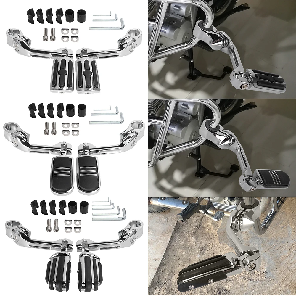Moto Poggiapiedi 32mm Lungo Highway Engine Guard Peg Kit di Montaggio Pedane Per Harley Touring Road King Street Glide Sportster