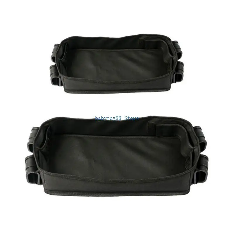 

Y4UD Child Strollers Snacks Tray with Cup Holder and Storage Mesh for Wagon W4 Cart
