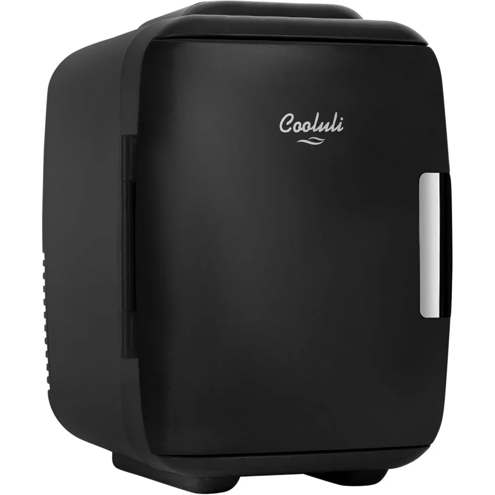 NEW Cooluli Mini Fridge for Bedroom-Car,Office Desk&Dorm Room-Portable 4L/6 Can Electric Plug In Cooler&Warmer for Food,Drinks