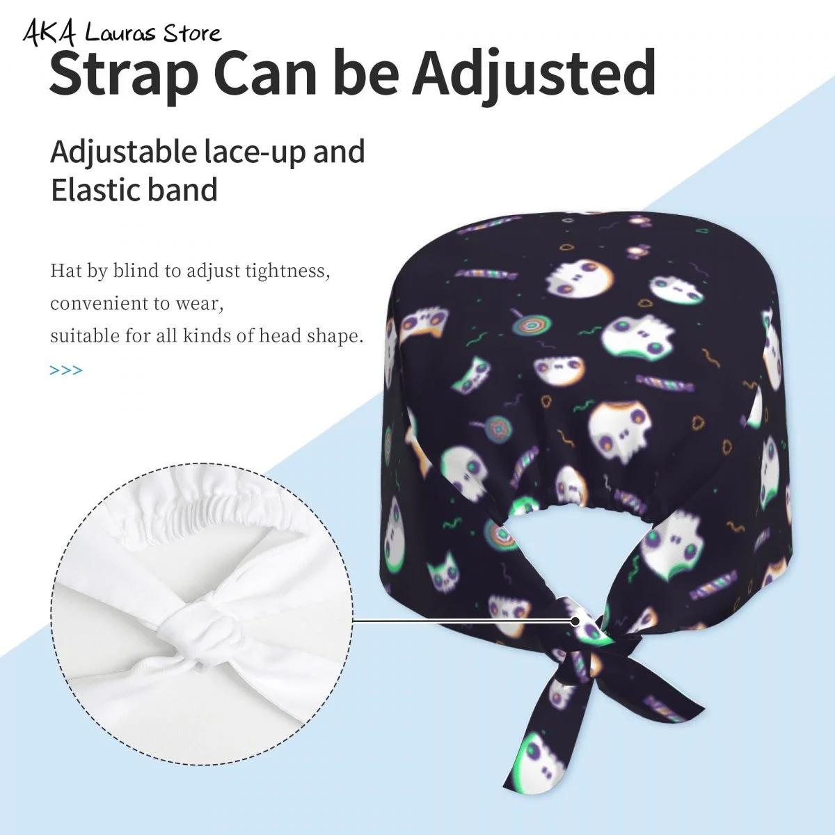 Crâne accessoires de soins infirmiers gommage chapeau chirurgie casquette dentiste Animal laboratoire casquette gommage casquette anaesthésie gommage casquette