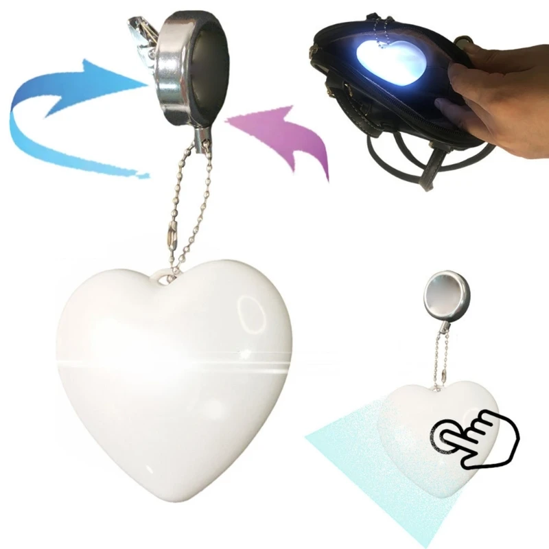 Purse Heart LED Light Handbag Lamp Automatic Motion Activated Purse Heart Shaped Light for Women Bah Purse Charm