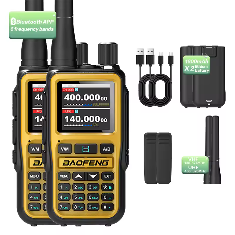 Baofeng UV-5R Mini 5W Walkie Talkie (2 Pack) | Bluetooth APP, NOAA Weather, 999 Ch | USB-C Charging for Outdoor/Hunting - Image 8