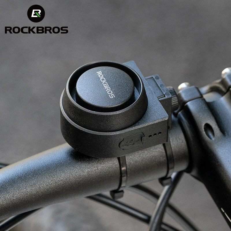 ROCKBROS Bicycle Electric Bell Remote Control Bike Horn High Decibel Ring Bell Anti-Theft Safety Alarm MTB Road Bike Accessories