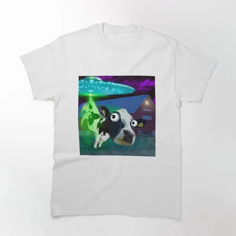 Aliens Abducting Cow 420 Classic T-Shirt