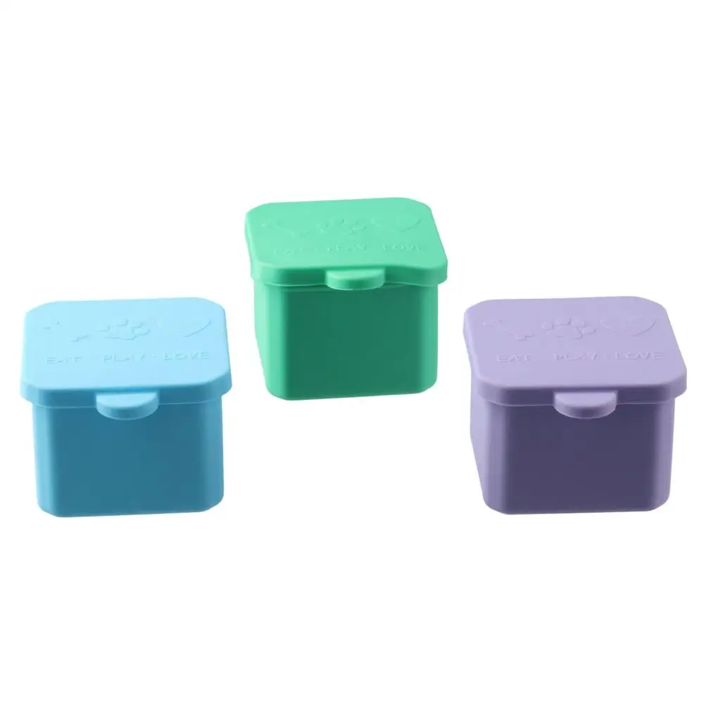 1/3pcs Silicone Food Distribution Box Red/Pink/Purple/Green/Orange/Blue 2/4 Inch Sauce Cups Lunch Box Containers Picnic