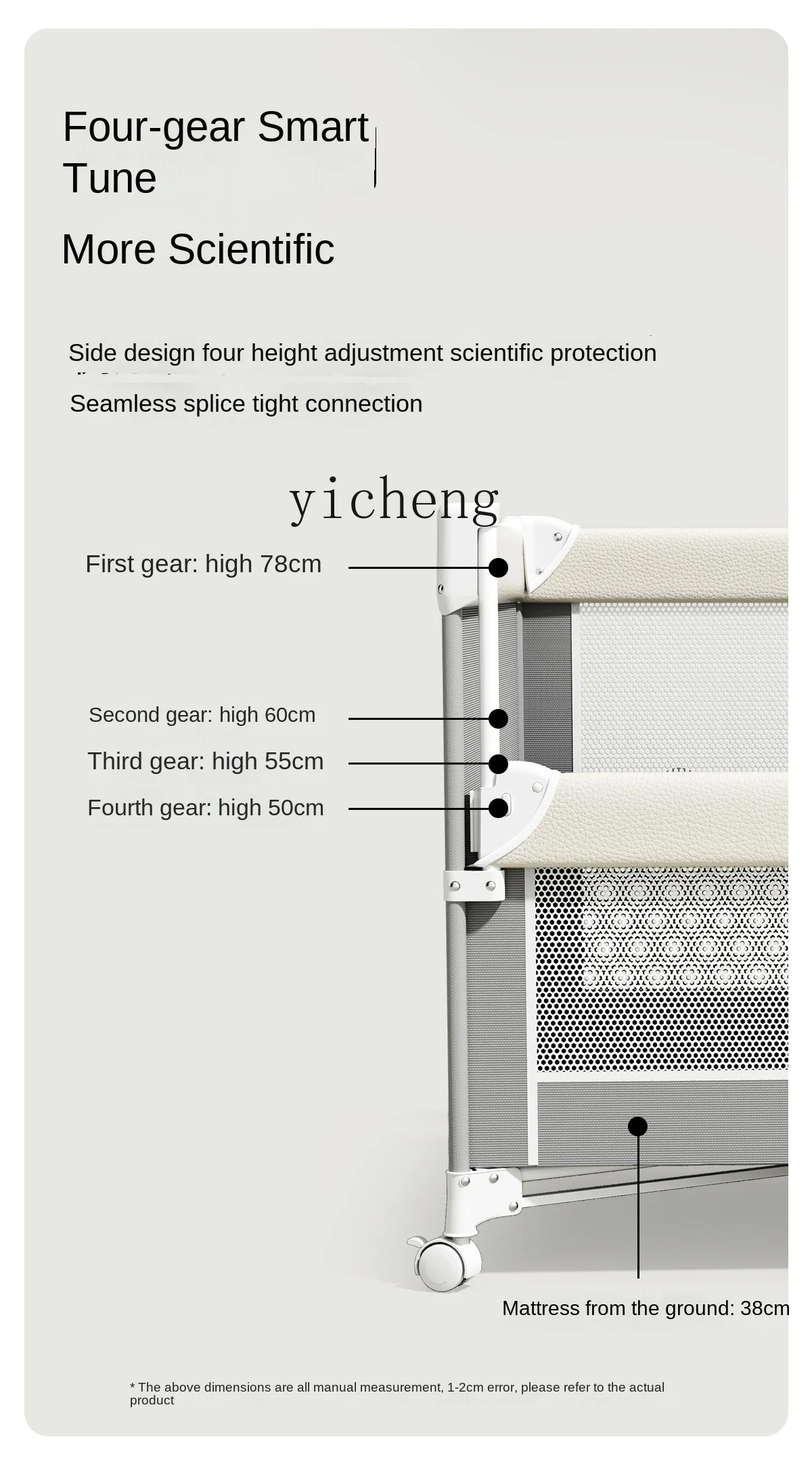 Tqh-Lit d'épissage mobile réglable CPull, couche pliante multifonctionnelle, table proxy, lit de chevet pour bébé, recommandé