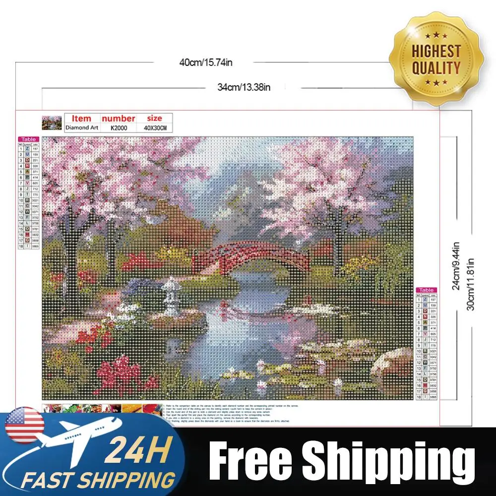 

6pcs 5D DIY Full Round Drill Diamond Painting Set Beautiful Scenery Art 40x30cm