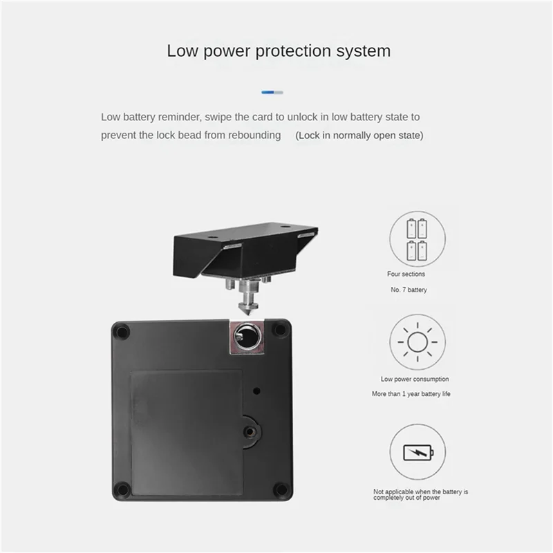 A99E-3X Smart Wood Door Lock Keyless Invisible Electronic Lock IC Card Ttlock App Unlock Cabinet Locker Furniture Drawer Lock