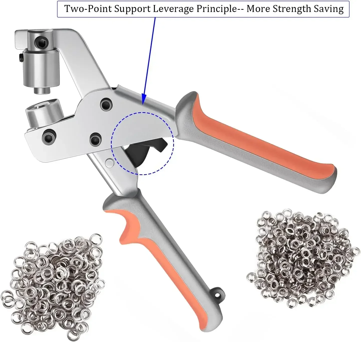 

Grommets Hole Pliers W/ Grommet Silver Of Punch Portable Hand Press Manual 500pcs Machine Tool 3/8 Handheld Puncher Kit