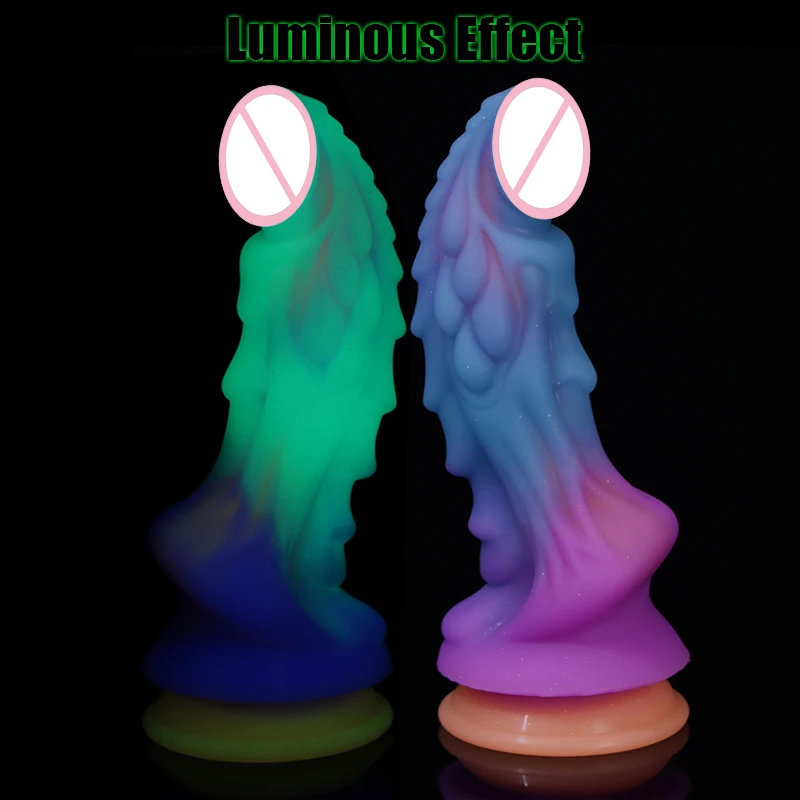 Super Realistic Dildo Luminous Fake Penis Female Masturbator Vaginal Dilator Massager G-spot Stimulator Sex Toys For Women Men