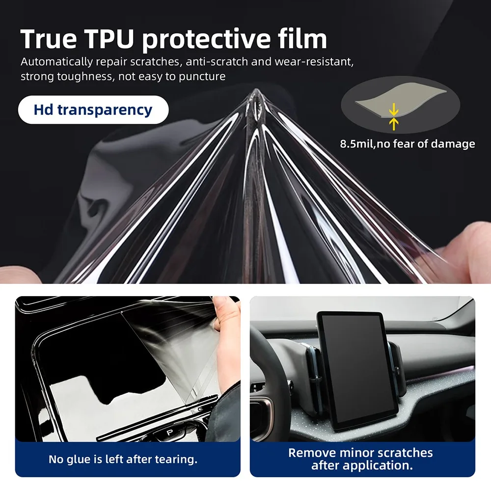 Car Interior TPU Protector Anti-scratch Film For SEAT Leon Formentor 20-26 Protective Transparent Anti-tear Stickers Accessories view 2