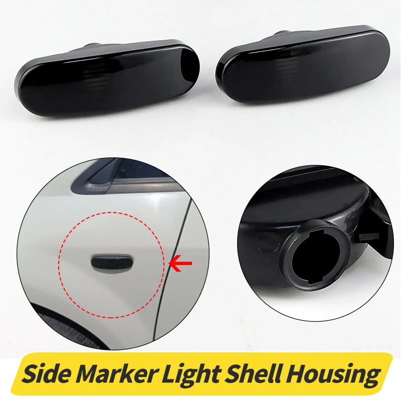 2 uds para Fiat Panda 169 Grande Punto Inkl Evo Doblo Fiorino Linea Idea señal de giro de coche guardabarros lateral marcador luz carcasa