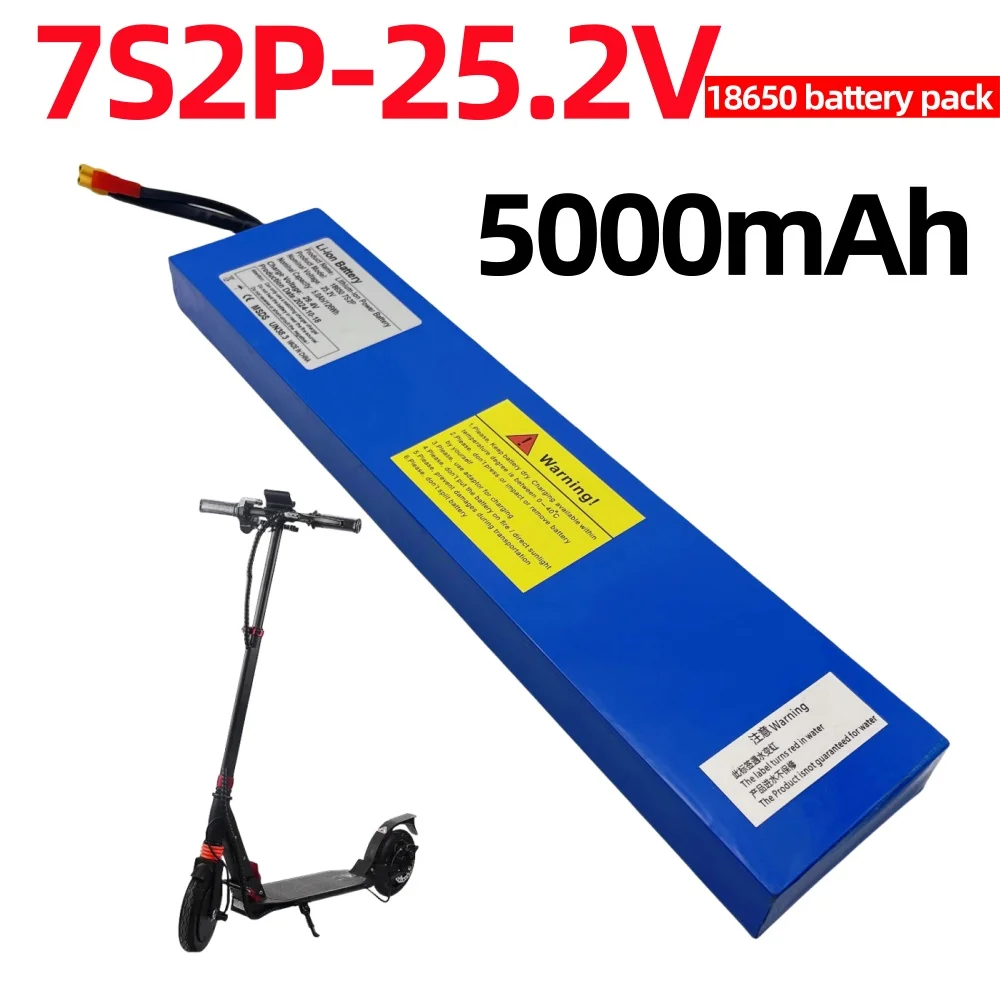 

25.2V 5000mAh 18650 Rechargeable Lithium Ion Battery Pack 7S2P with BMS Suitable for Electric Scooter Battery