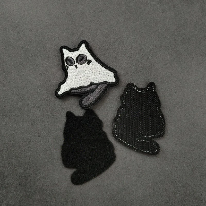 Patches de bordado para decoração de braçadeira, Patches Bordados Série Cat, Luminous Meowdy, Atadura Ferido, NÃO ME SIGA EU SOU PERDIDO DEMAIS, Engraçado Como, Bonito