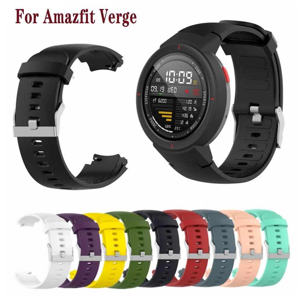 

Silicone Wrist Strap For Xiaomi Amazfit Verge Replacement Sport Bracelet For Xiaomi Amazfit Verge 3 Wristbands band Accessories