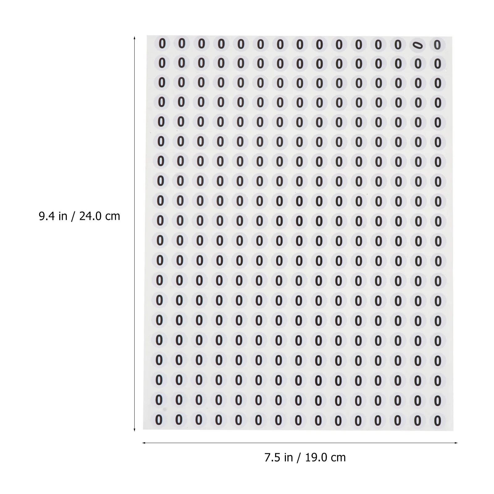 Adesivi da 6000 pezzi adesivi per la conservazione dei numeri autoadesivi Round House Alphabet applicato etichetta nera piccola