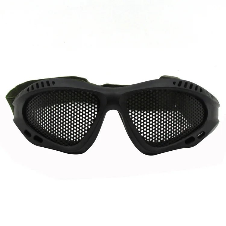 Hiking Eyewear Protective Glasses 0-degree Glasses Metal Mesh CS Game Goggles Impact-resistant Glasses Military Fan Equipment