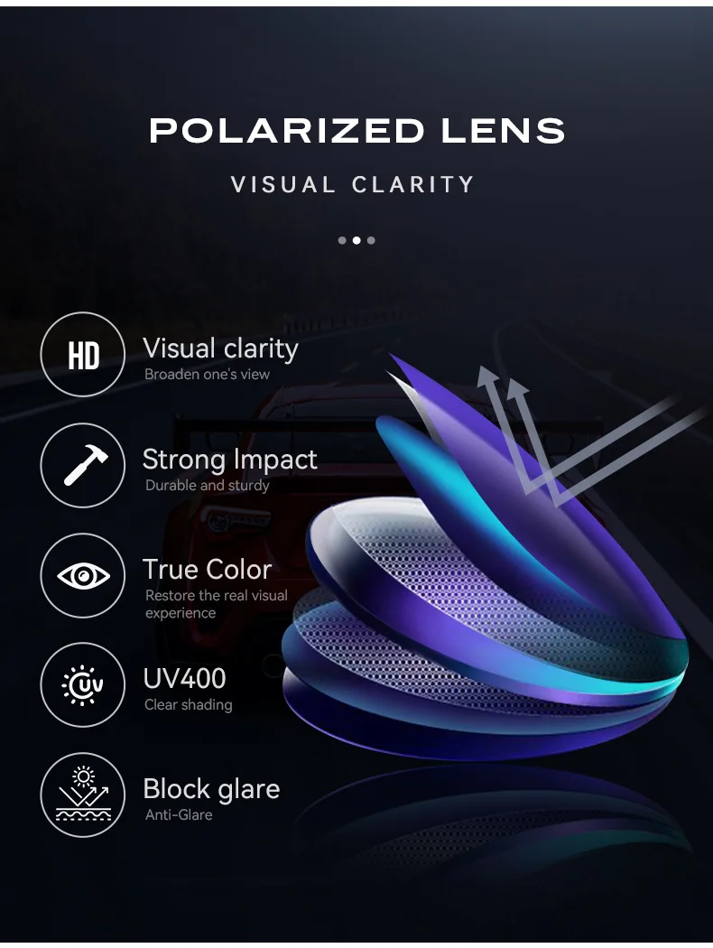 Neue Mode Polarisierte Sonnenbrille Männer Falten Quadrat Sonnenbrille Für Frauen Vintage Tragbare Falten Fahren Brillen Shades UV400 – Detail 5