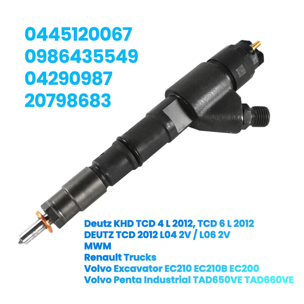 New Diesel Fuel Injector 0445120067 0986435549 7420798683 20798683 For VOLVO EC210 EC210B For Deutz KHD TCD