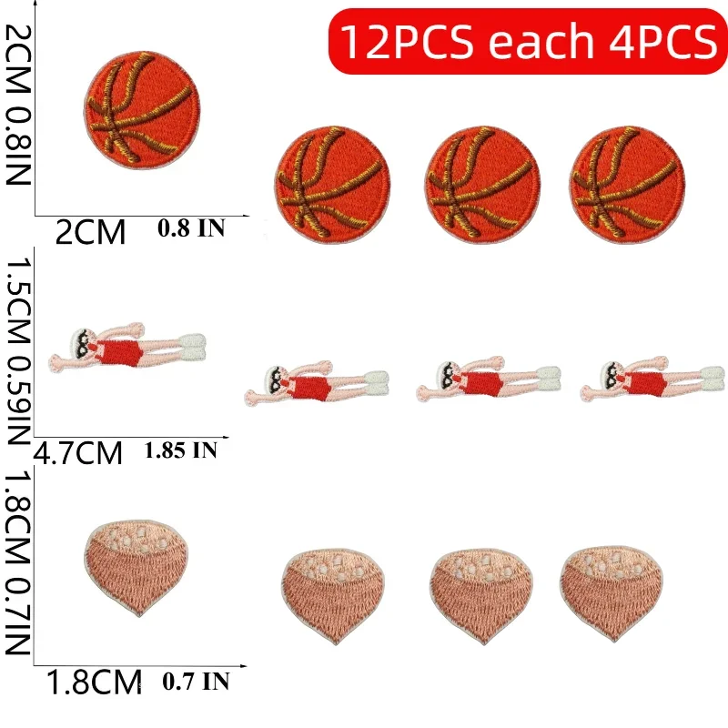 Lots of Cartoon Panda Embroidery 10/12PCS Wholesale Cloth Sticker Beer Milk Tea Clothes Decorative Patch Chicken Leg Embroidery