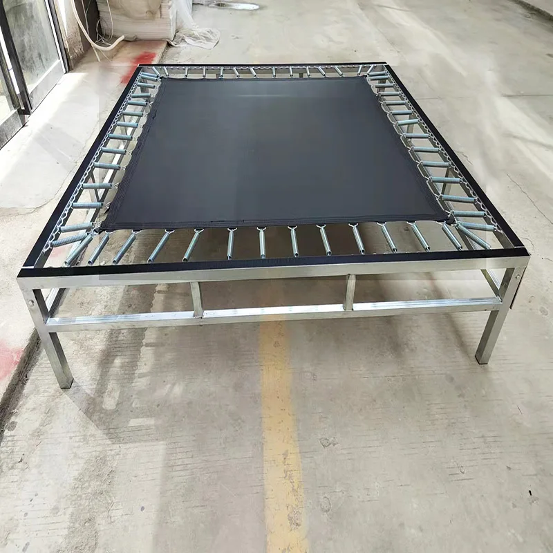 Hot Sale Factory Price PP Jumping Mat Square Trampoline with Frame Kids Indoor Professional Trampoline Park Commercial
