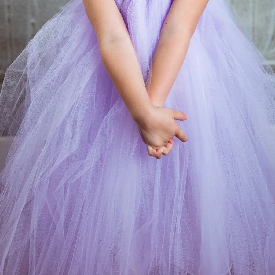 Customized Flower Girl Dress Kids Sleeveless Princess Big Flower Ankle Length Wedding Lace Besch Ball Gown Dance Dresses 2025