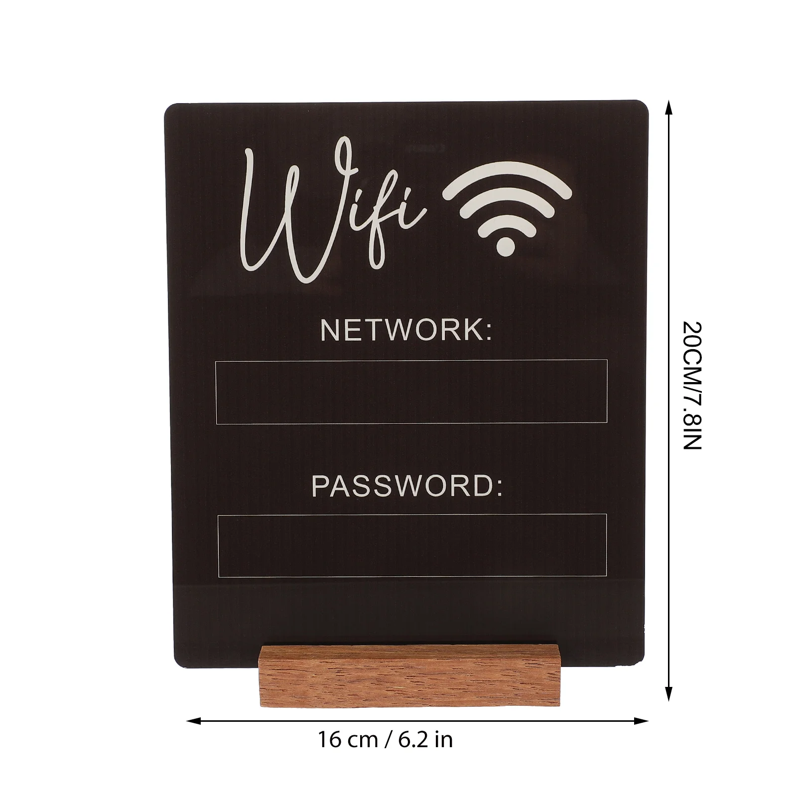 Wifi Password Sign Reminder Acrylic Wireless Network for Guest Room Guests Table