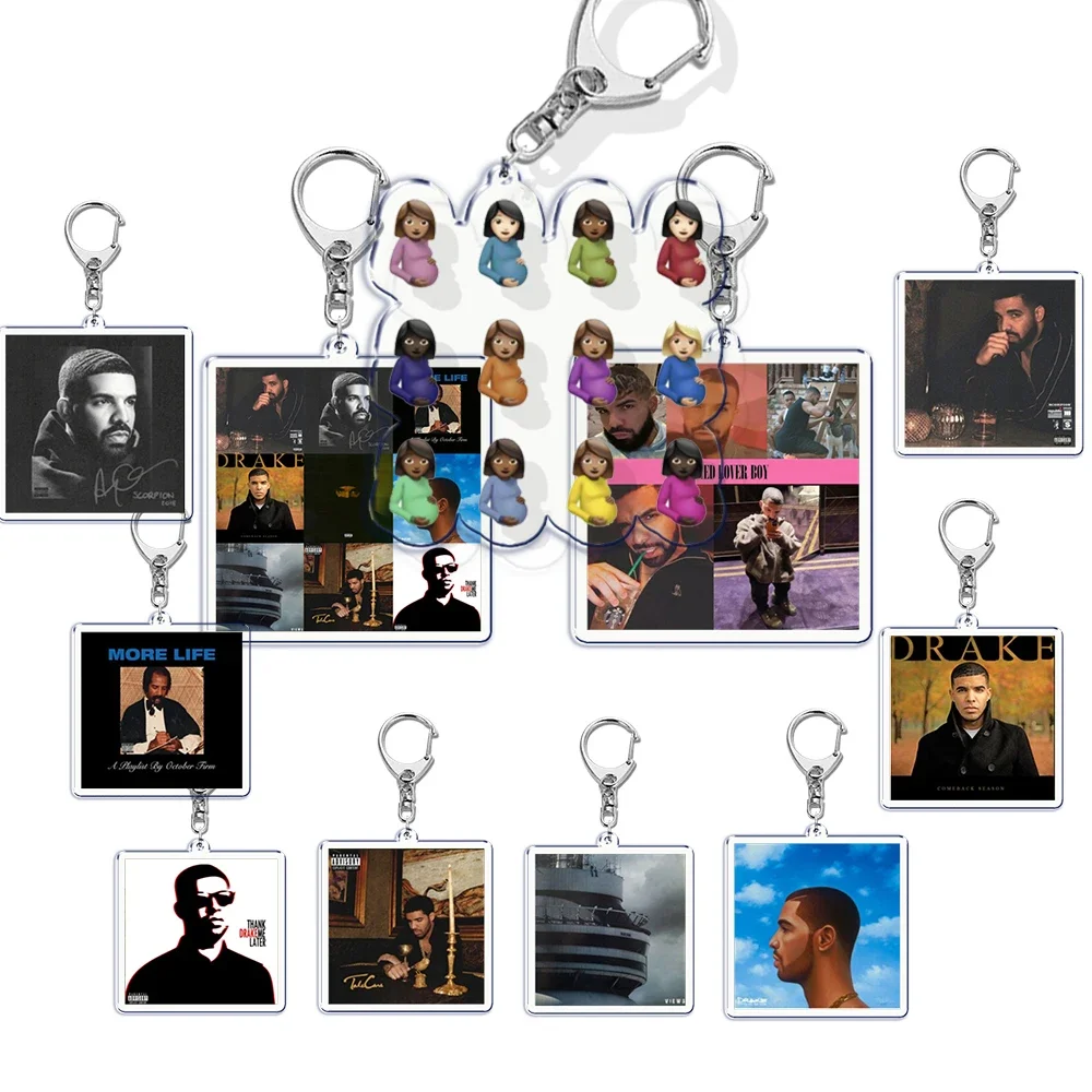 Rapprer Drake Certified Lover Boy Keychain for Accessories Bag Pendant Y2K Style Key Chain Ring Keyring Jewelry Fasion Gifts