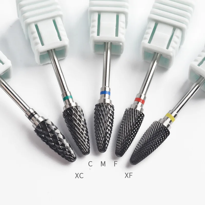 20pcs Dental Black Ceramic Drill Head 2.35mm Nail Drill Bits Jewelry Grinding Head Dentistry Polishing Materials