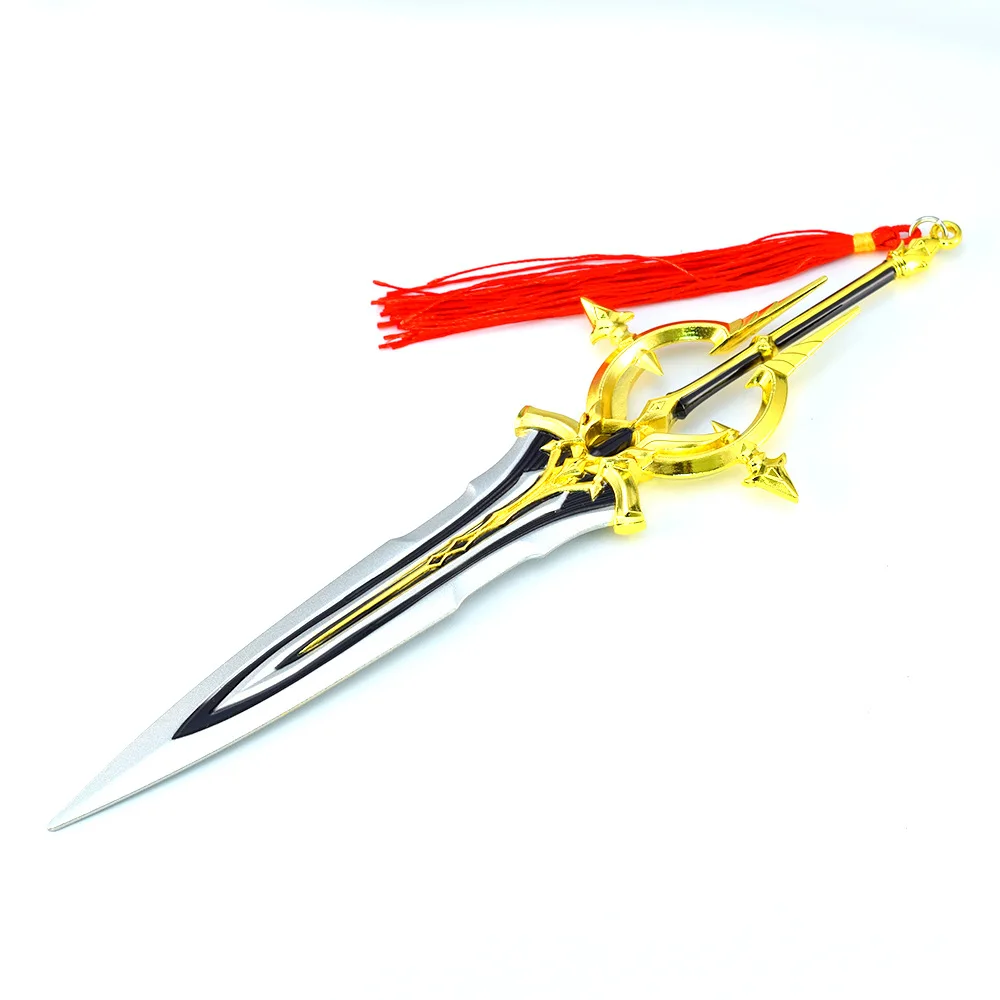 King of Glory Game Peripheral 22cm Sword Character Kai Silver White Aria Zinc Alloy Weapons Model Ornaments Collection Gift Toys