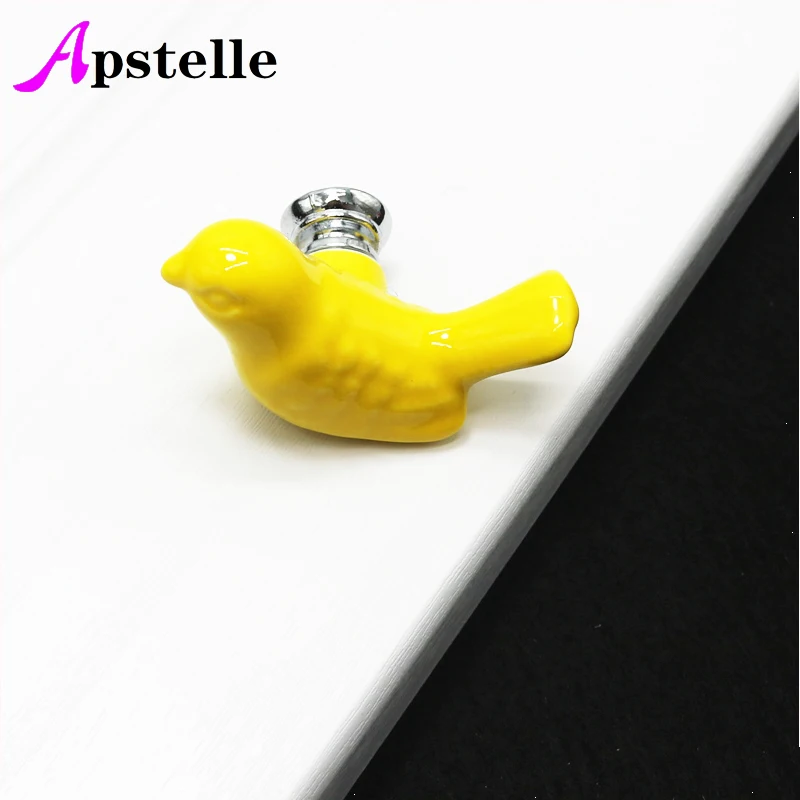 Apstelle-السيراميك السلام حمامة درج المقابض ، ثلاثية الأبعاد الكرتون الطيور خزانة ، مقابض خزانة ، الجدة والإبداعية ، مقابض الأثاث الموضة