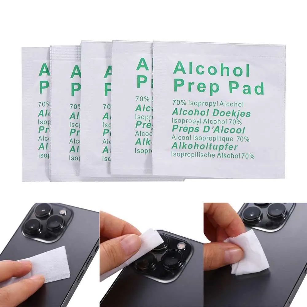 Travel Home Use Antiseptic Disinfection Skin Cleaning 70% Alcohol Wet Wipes Alcohol Swabs Pads Sanitary Paper